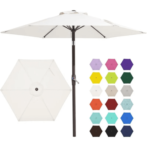 Outdoor 9Ft Patio Umbrella – Multiple Colors Table Umbrella with 8 Sturdy Ribs