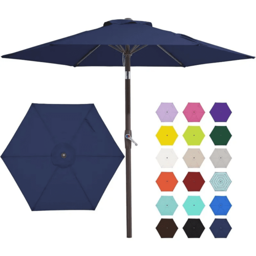 Outdoor 9Ft Patio Umbrella – Multiple Colors Table Umbrella with 8 Sturdy Ribs