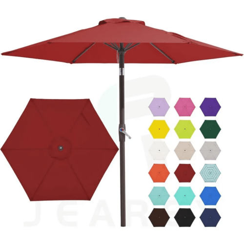 Outdoor 9Ft Patio Umbrella – Multiple Colors Table Umbrella with 8 Sturdy Ribs