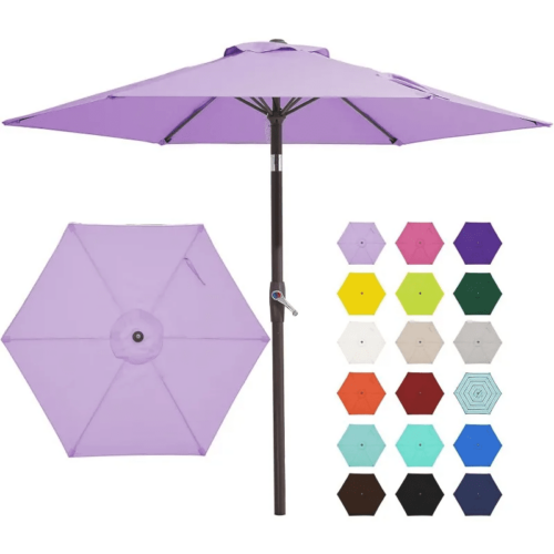 Outdoor 9Ft Patio Umbrella – Multiple Colors Table Umbrella with 8 Sturdy Ribs
