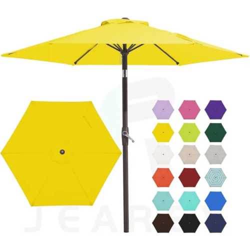 Outdoor 9Ft Patio Umbrella – Multiple Colors Table Umbrella with 8 Sturdy Ribs