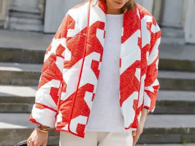 Floral Print Quilted Sleeveless Jacket – Lightweight Cotton Vest