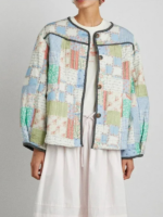 Floral Print Wrap Jacket – Stylish Cotton Outerwear