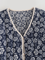 Floral Print Reversible Cotton Jacket – Two-in-One Style