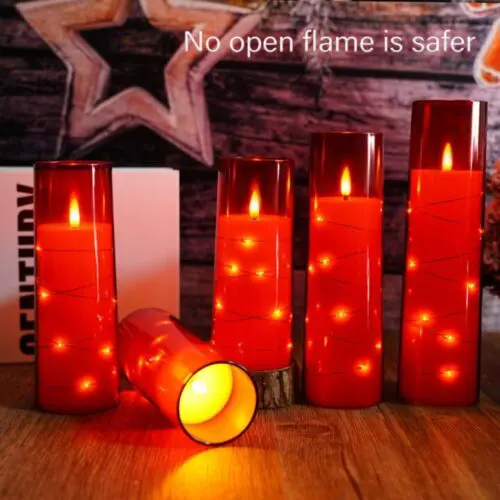 LED Flameless Pillar Candles with Remote - Safe Acrylic Design, Non-Rechargeable Battery, Perfect for Home Decor, Parties, and Gift Giving