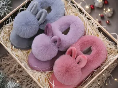 Women’s Fashion Plush Warm Slippers – Soft Winter Indoor Shoes, Comfortable Casual Fabric Design
