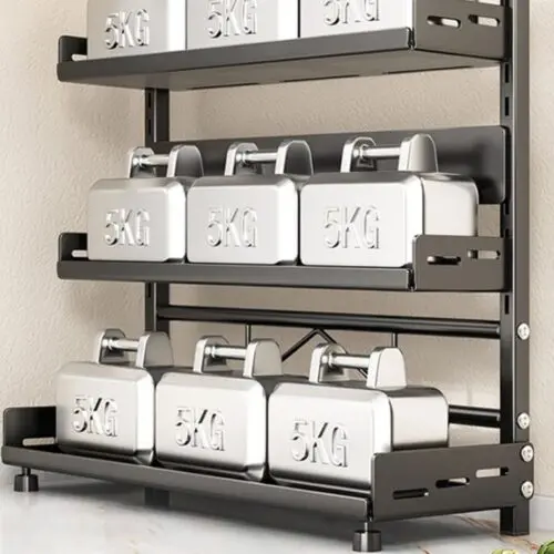 1pc Premium Steel Kitchen Storage Rack – Adjustable Countertop Organizer for Spices & Knives