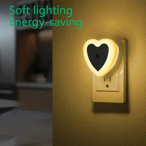 4pcs LED Smart Night Lights with Dusk-to-Dawn Sensor – Energy-Efficient Indoor Plug-In Lighting