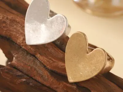 1pc Zinc Alloy Simple Heart Shaped Ring – Elegant Minimalist Jewelry, Perfect Valentine’s Day Gift