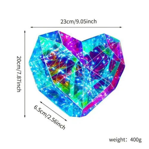 Romantic Heart-Shaped LED Lamp – USB-Powered Freestanding Light for Valentine’s Day & Weddings