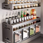 Spice Box Stainless Steel Storage, Waterproof PVC Kitchen Storage, Chemical-Free Storage