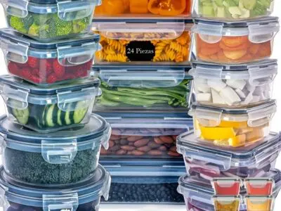 48-Piece Food Storage Set - Leak-Proof BPA-Free Round Containers with Lids, Labels & Markers for Kitchen, Travel, and Picnics