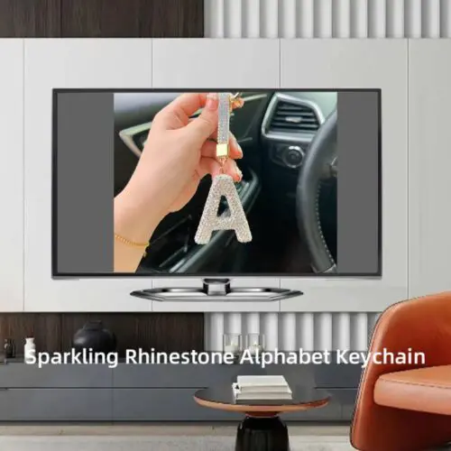 Sparkling Rhinestone Letter Keychain – Alloy Alphabet Charm Pendant for Bags & Gifts