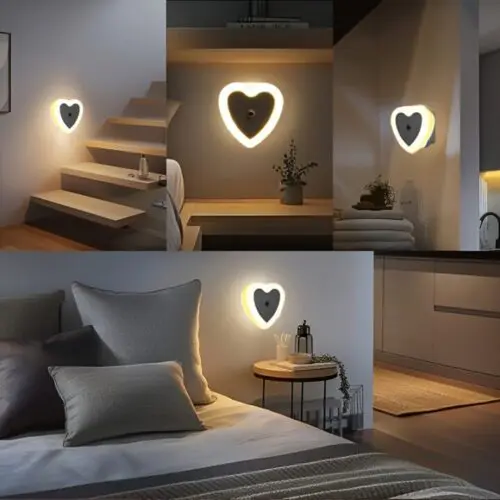 4pcs LED Smart Night Lights with Dusk-to-Dawn Sensor – Energy-Efficient Indoor Plug-In Lighting