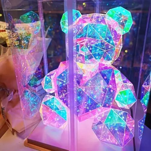 Valentine's Day Love Hug Bear - 9.84-Inch USB-Powered Dimmable LED Light for Weddings, Birthdays & Home Decor
