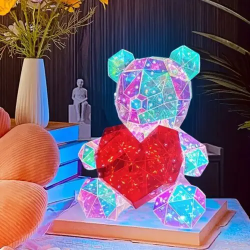 USB Powered Glow Gift for Valentine’s Day - Colorful LED Care Bear for Christmas, Weddings & Birthdays