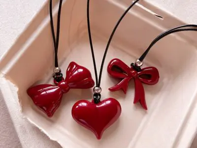Love Bow Necklace – Minimalist Leather Rope Accessory, Elegant Women’s Fashion for Daily Wear & Gifts