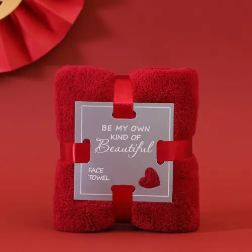 Valentines Day Red Heart Towel - Ultra Absorbent, Soft Polyester, Modern Home Decor & Gift - Image 5