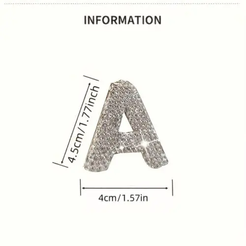 Sparkling Rhinestone Letter Keychain – Alloy Alphabet Charm Pendant for Bags & Gifts