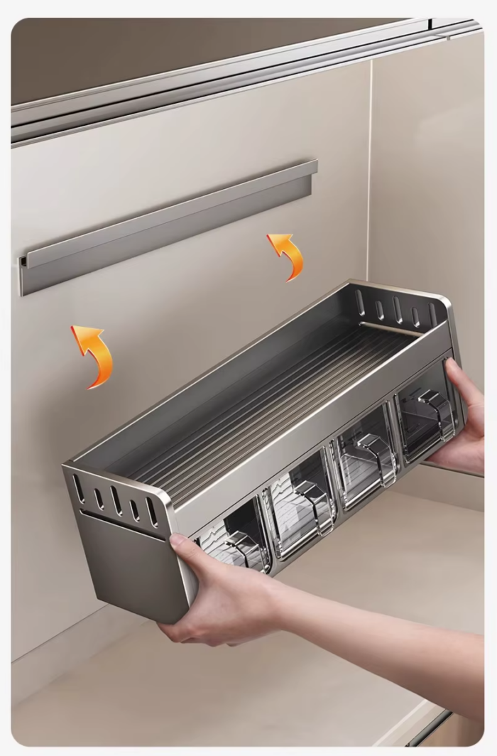 Stainless Steel Kitchen Spice Rack, Modern & Durable Spice Organizer|Organizador De Cocina