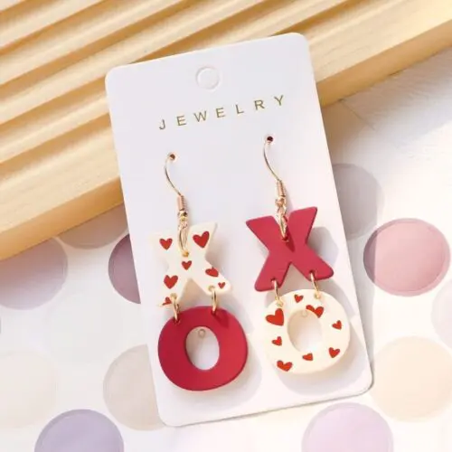 Vintage Style Resin Heart Drop & Dangle Earrings - Iron Ear Needle, Lightweight Pendant Design, Perfect for Everyday Elegance