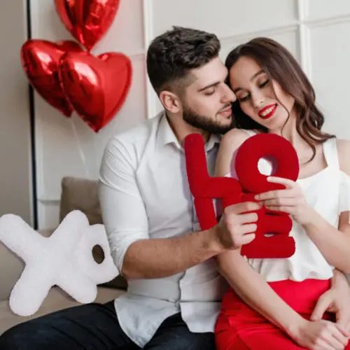 Valentine Sofa Decorative Pillows - LOVE & XO Letter Shapes, Soft Polyester, Perfect for Home and Party Decorations