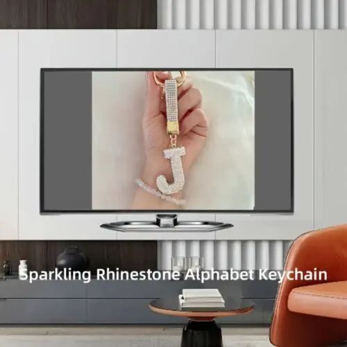 Sparkling Rhinestone Letter Keychain – Alloy Alphabet Charm Pendant for Bags & Gifts