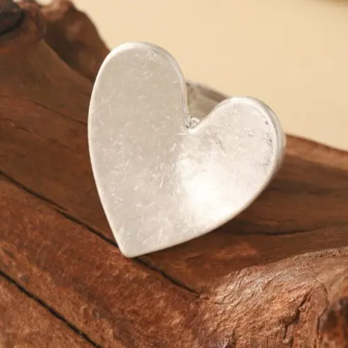 1pc Zinc Alloy Simple Heart Shaped Ring – Elegant Minimalist Jewelry, Perfect Valentine’s Day Gift