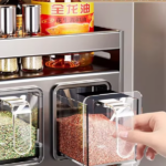 Spice Box Stainless Steel Storage, Waterproof PVC Kitchen Storage, Chemical-Free Storage