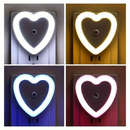 4pcs LED Smart Night Lights with Dusk-to-Dawn Sensor – Energy-Efficient Indoor Plug-In Lighting