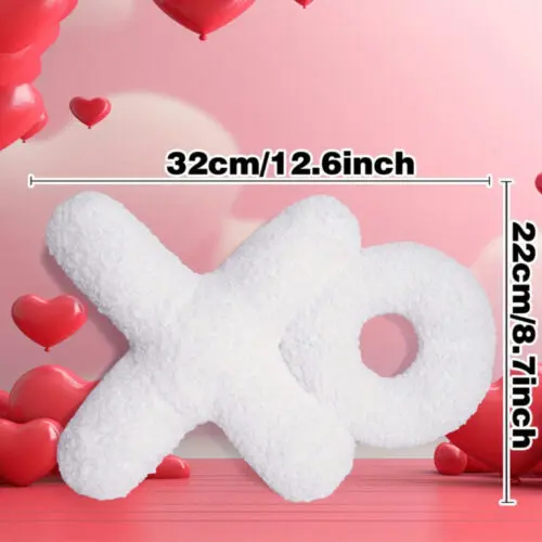 Valentine Sofa Decorative Pillows - LOVE & XO Letter Shapes, Soft Polyester, Perfect for Home and Party Decorations