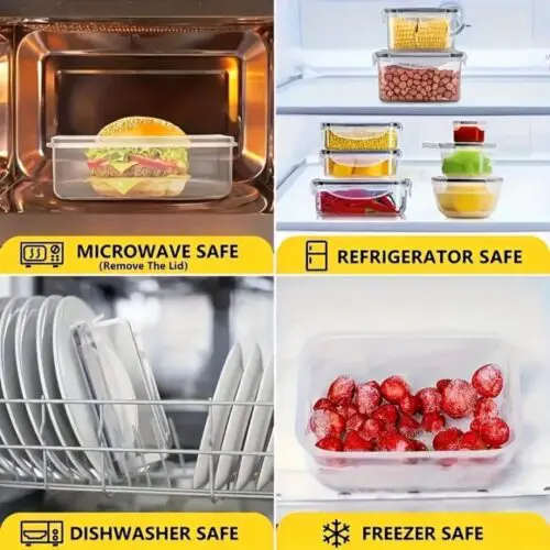 48pcs BPA-Free Food Storage Container Set Airtight Plastic Containers Microwave and Dishwasher Safe Ideal for Pantry and Kitchen Organization