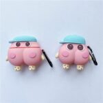 Funny Cartoon Butt Silicone Earphone Protective Cover Compatible with AirPods