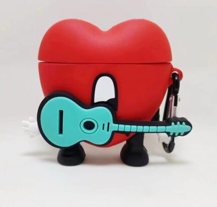 Bad B Silicone Heart Wireless Earphone Protective Case Suitable for General and Generation 1, 2, Pro2 & 3