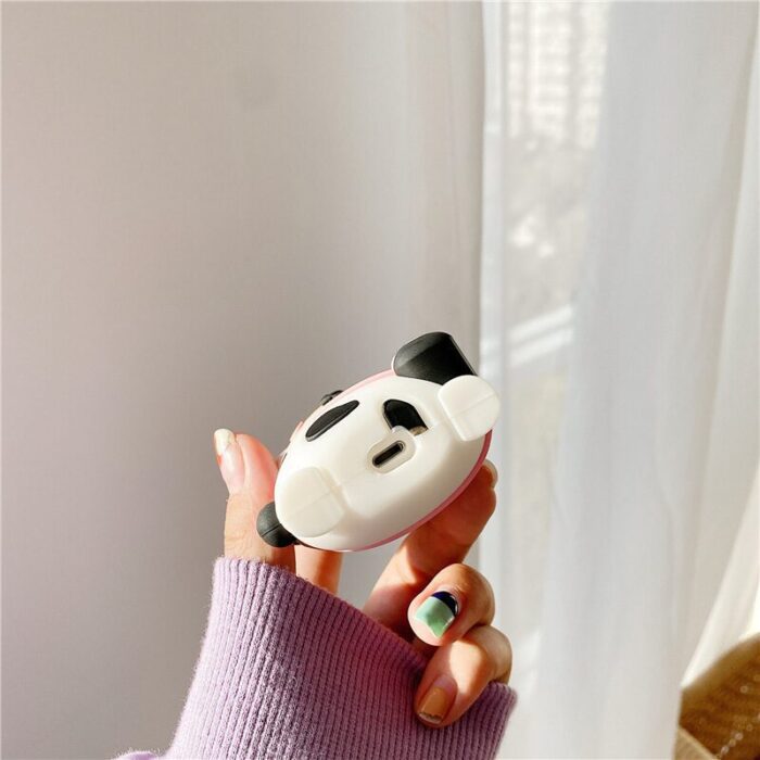 Cute Bear with Cow Costume Wireless Earphone Protection Case Suitable for General and Generation 1, 2 & Pro 3