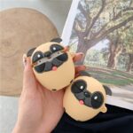 Cute Pug Dog Silicone Soft Protective Sleeve For Earphones