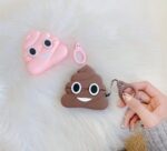 Silicone Poop Emoji Wireless Earphone Protective Case Suitable for Generation 1 & 2