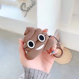 Silicone Poop Emoji Wireless Earphone Protective Case Suitable for Generation 1 & 2