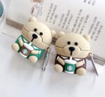 Silicone Bear Drinking Starbucks Earphone Protective Case Suitable for General, Generation 1, 2 & 3