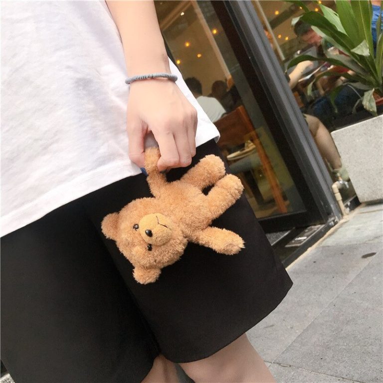 Cute Plush Bear Wireless Case Protector Suitable for Generation 1,2 and Pro