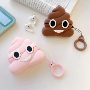 Silicone Poop Emoji Wireless Earphone Protective Case Suitable for Generation 1 & 2