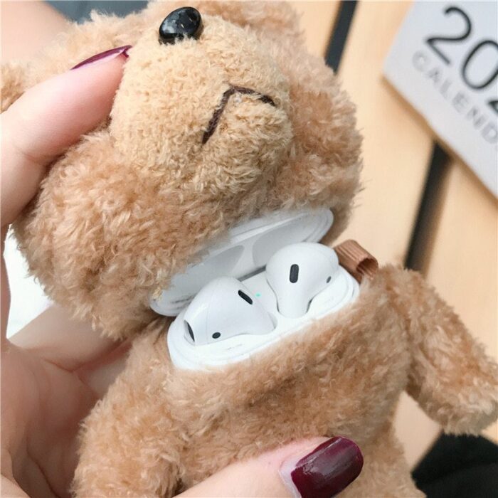 Cute Plush Bear Wireless Case Protector Suitable for Generation 1,2 and Pro