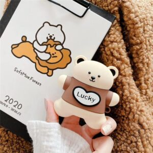 Cartoon Bear Earphone Case Protector Suitable for Generation 1,2 & 3