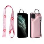 Practical PU Leather Phone Protective Case with Neck Lanyard and Wallet