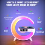 Multifunction Mini Wireless Charger Stand with Speaker, TF RGB Night Light for Fast Charging (iPhone, Samsung, Xiaomi, Huawei)