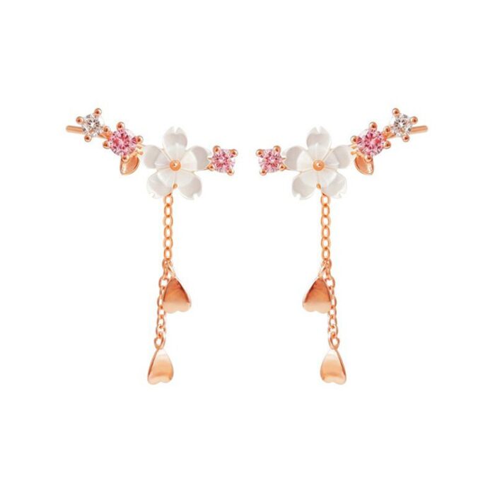 Blossom Elegance: Super Fairy Flower Earrings with Exquisite Pendant