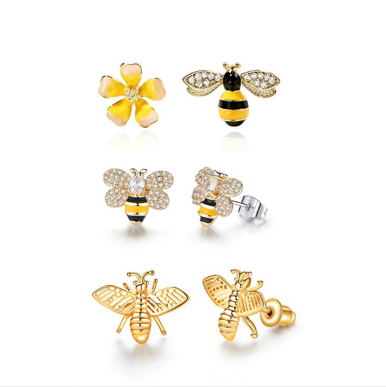 Korean Crystal Bee Earrings: Sweet, Simple, and Stunning Styles
