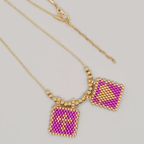 Boho Design for Women: Evil Eye Necklace Cross Pendant, Miyuki Beaded Choker Necklace Gift for Friends
