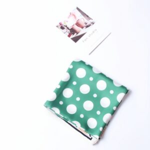 Versatile Square Scarf Shawl with Dot Print for Hair and Neck