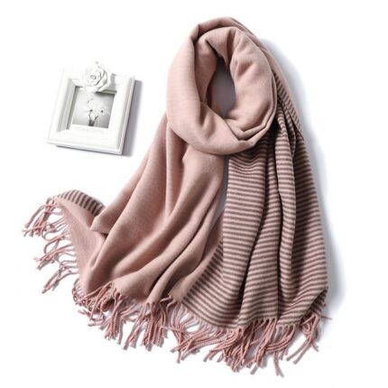 Elevate Your Winter Style with Fashionable Striped Shawls